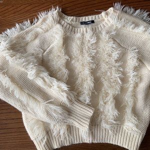 FashionNova Cropped Fuzzy Sweater